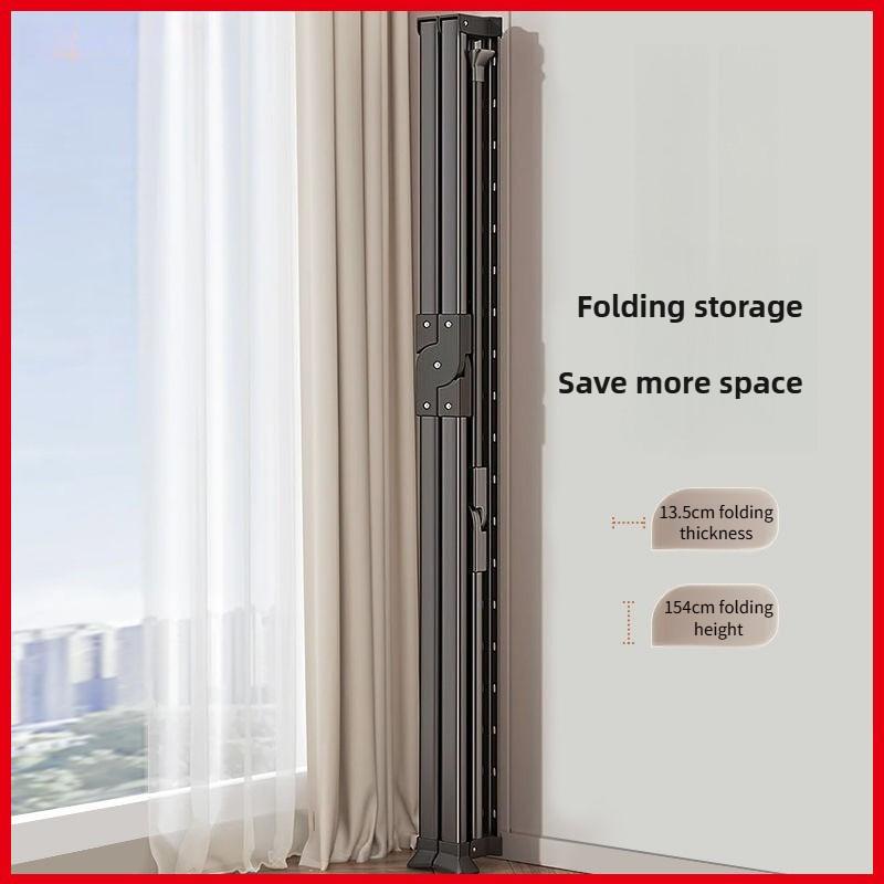 Thickened Aluminum Waterproof Clothes Drying Rod Balcony Retractable Clothes Hanger Household Floor-standing Clothes Drying Rack