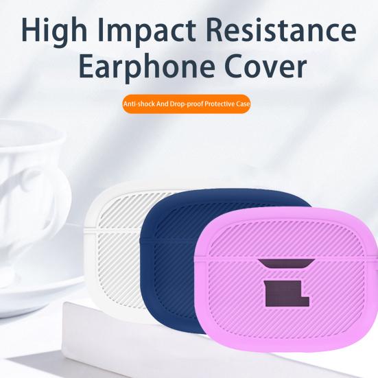 Pouzdro na sluchátka odolné proti nárazům se závěsným háčkem 360stupňový ochranný silikonový kryt sluchátek pro JBLVibe Beam