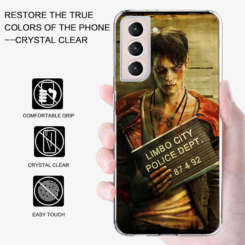 D-Devil May Cry DMC Phone Case For Samsung Galaxy S25 Edge S24 S23 FE S21 S20 S10 Plus S22 S26 Ultra Cover Clear Cases TPU Capa