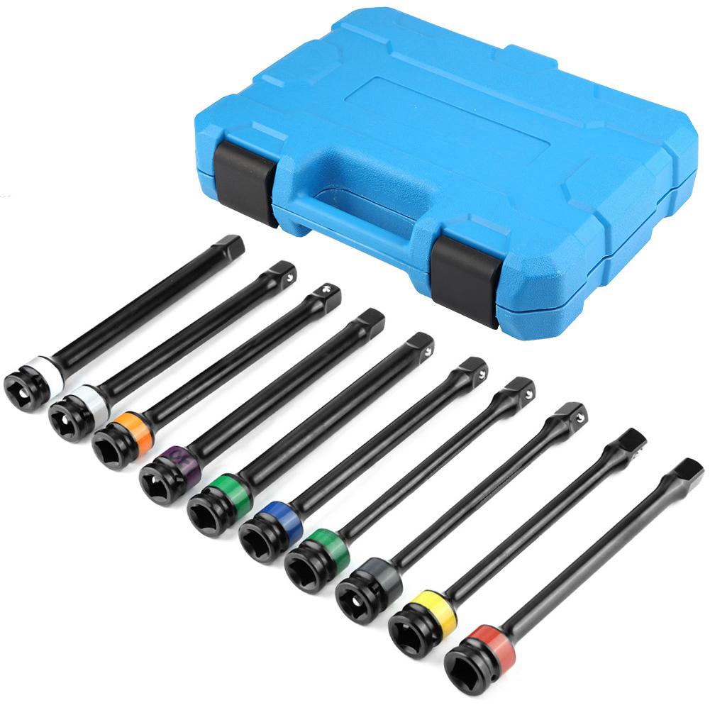 10PCS 1/2 Drive Stick Limiter Extension Bar Set, Color Coded Engraved Settings with Calibration, for Fitment
