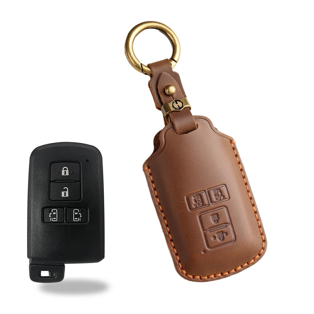 The retro key cover is suitable for the old Toyota car handmade real cowhide key protection bag.