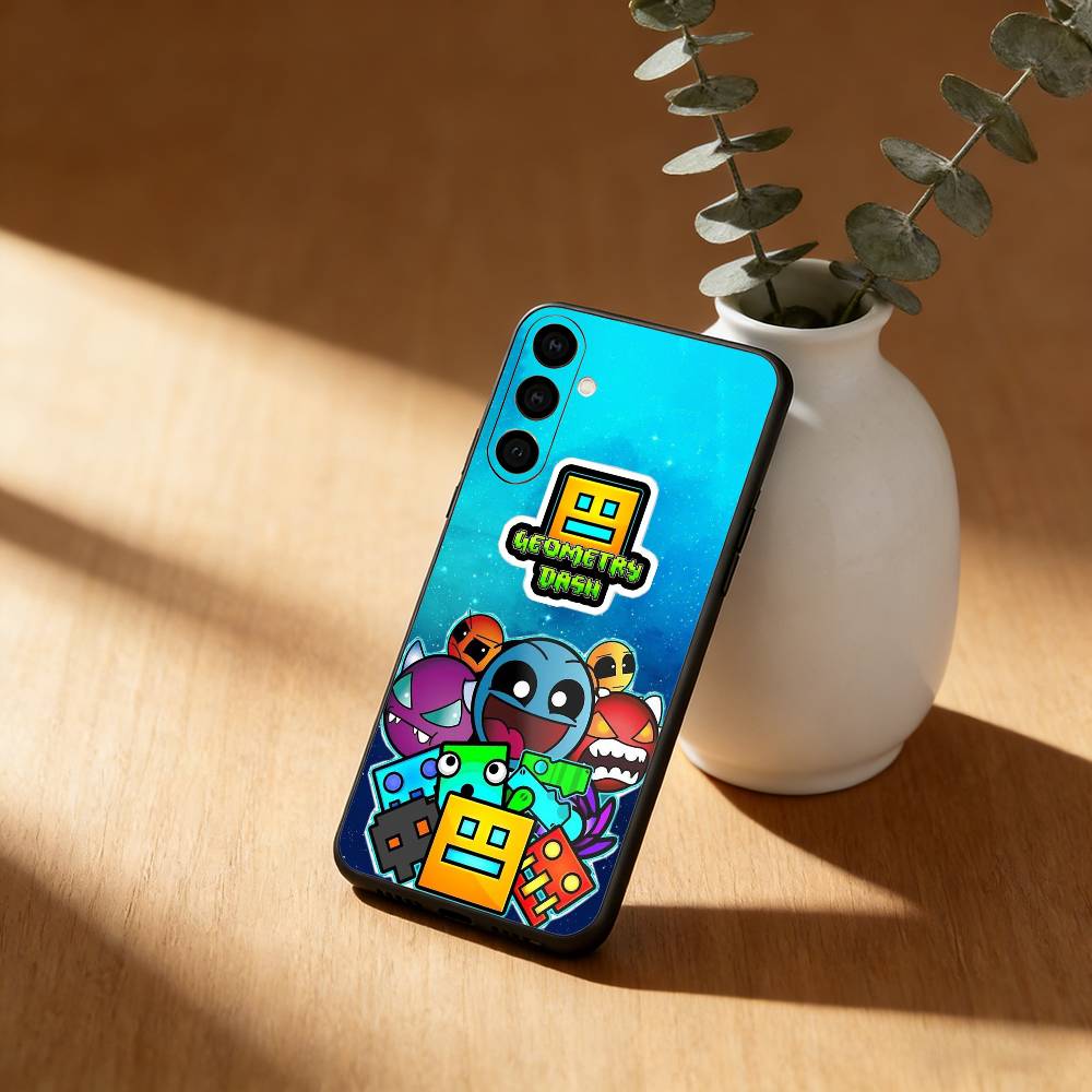 

Чохол для телефону G-Geometry Dash Game для Samsung Galaxy A20, 21s, 22, 31, 32, 52, 53, 72, 73, 80, 91, м який чорний корпус Samsung a22 4g