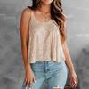 Party Tops Women Sleeveless Sling Sequin Tops Loose Fit Soft Stretchy Sparkling Shimmering Vest Party Clothing