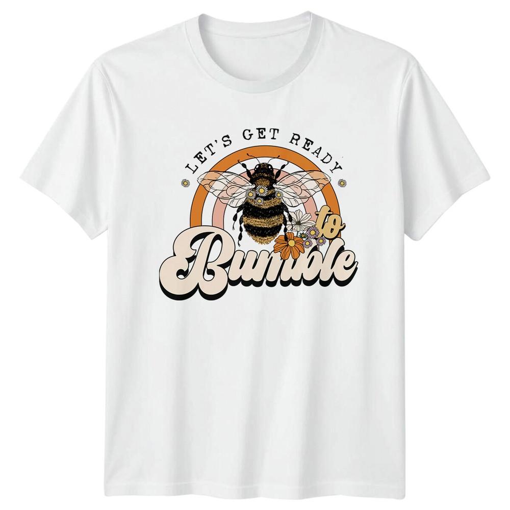 Lets Get Ready To Bumble Bee Nature TShirt Retro Style Graphic Tee S