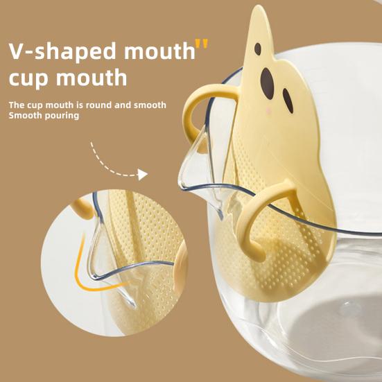 Egg Beating Cup with Handle And Filter Plate Plastic Measuring Cup for Cooking And Baking Kitchen Supplies for Egg Liquid Filtration Fruit Cleaning