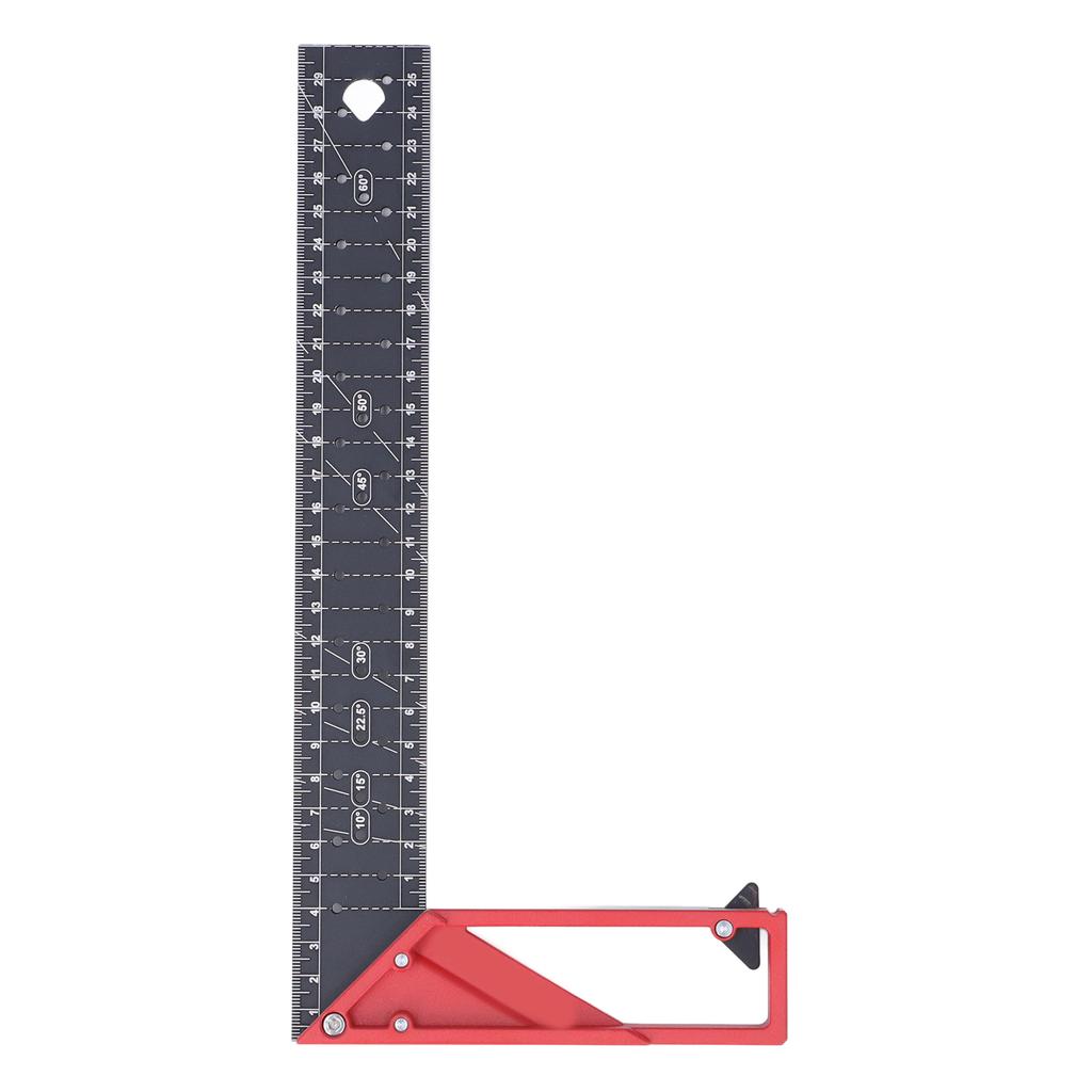 Woodworking Straight Angle Ruler 30 Degrees  45 Degrees  90 Degrees  3mm Thickness Adjustable High Accuracy Universal for