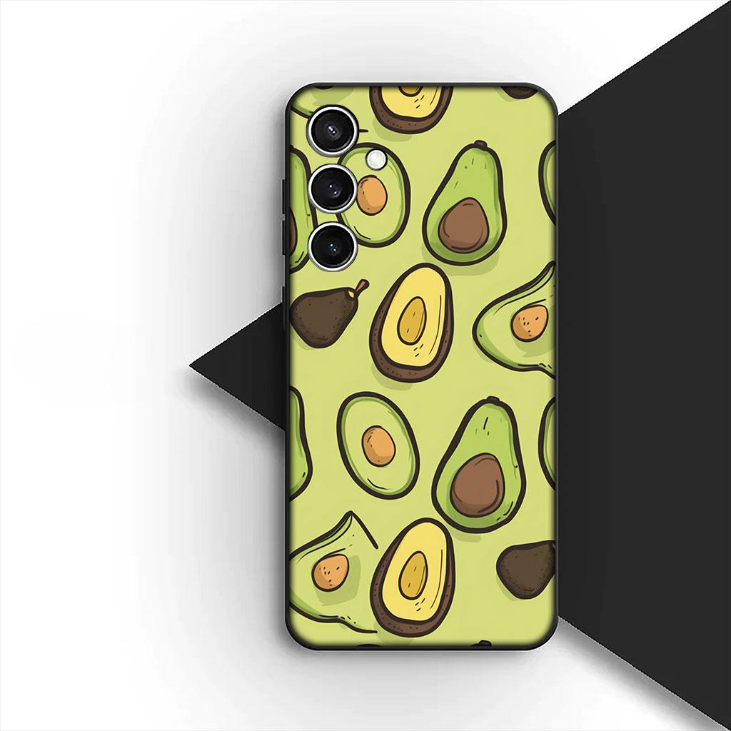 Kirsch Erdbeer Frucht Sommer Avocado Zitrone Hülle für Samsung Galaxy S25 S24 S23 FE Ultra Plus S7 Edge S25+ S23+ A56 5G Hülle