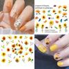 Nail Sticker Self Adhesive Exquisite Shape Attractive Sunflower Floral Nail Art Sticker Manicures Designs Nail Supplies