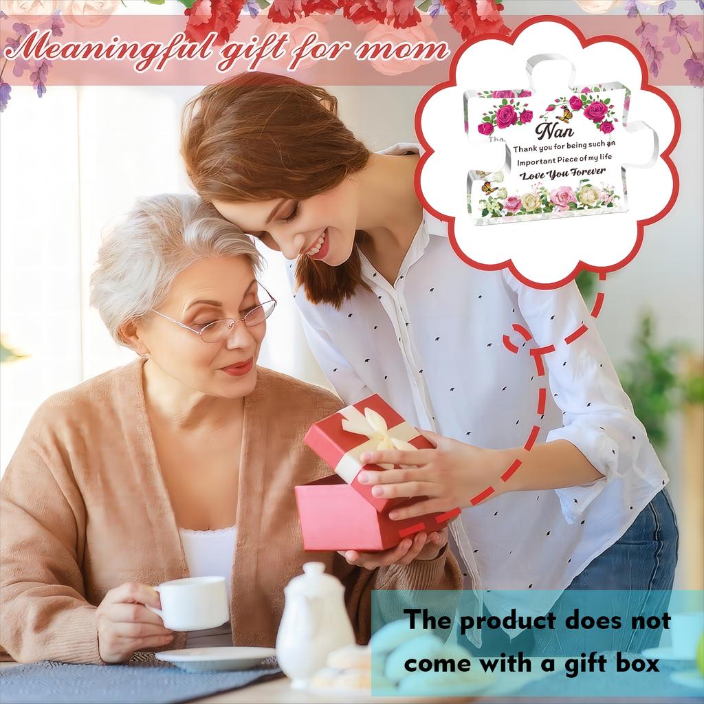 Nan Gåvor från Barnbarn Barnbarn Akrylblock Pussel Nan Gåvor Födelsedag Jul Thanksgiving för Nan
