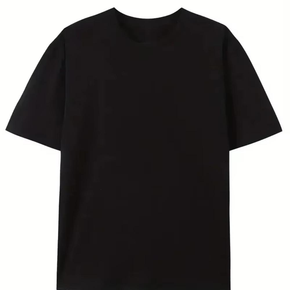 Men's Summer Earbuds Printed Round Neck Short Sleeve Casual  T-shirt New Fashion Daily Loose Size Couple Street T-shirt