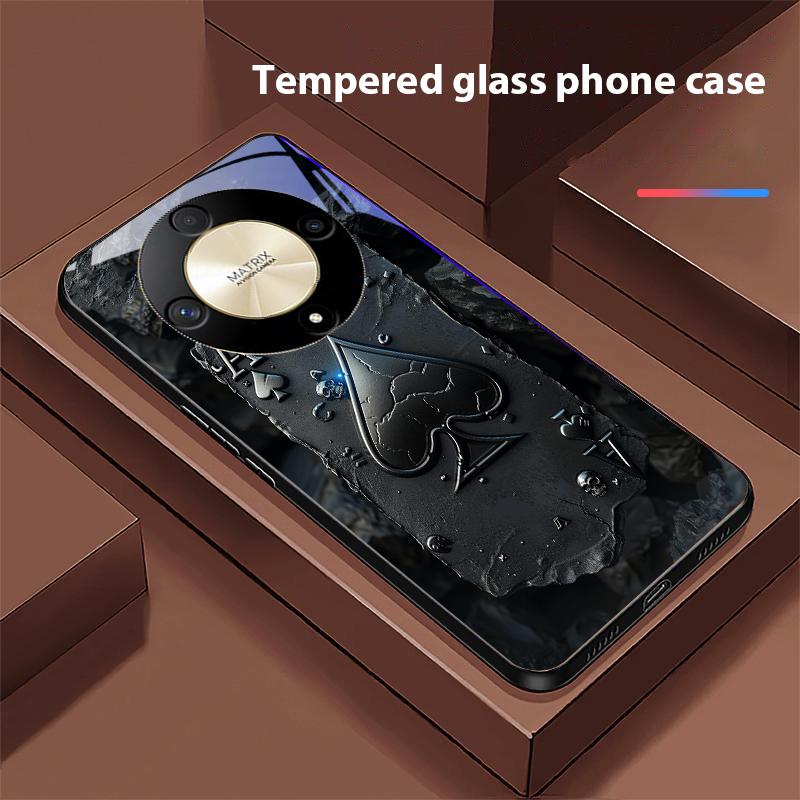 Skeleton Pendant For Honor Magic 6 50 70 90 Lite X7b 200 Pro Nova 10 Nova 5T X6 P30 Pura 70 Ultra Tempered Glass Phone Case