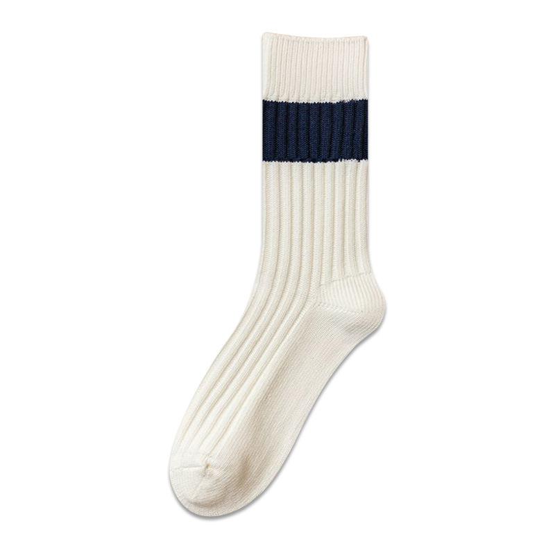 Chaussettes Longues Hommes Tendance Chaussettes Coton Printemps Désodorisantes Absorbantes Sueur Sport Yu Wenle Avec le Même Tube Long Blanc Hommes