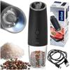 Electric pepper and salt grinder with charger 20 cm
