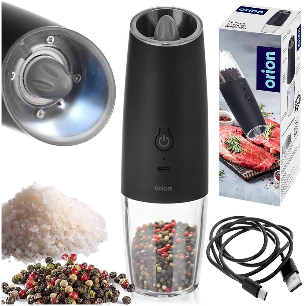 Electric pepper and salt grinder with charger 20 cm
