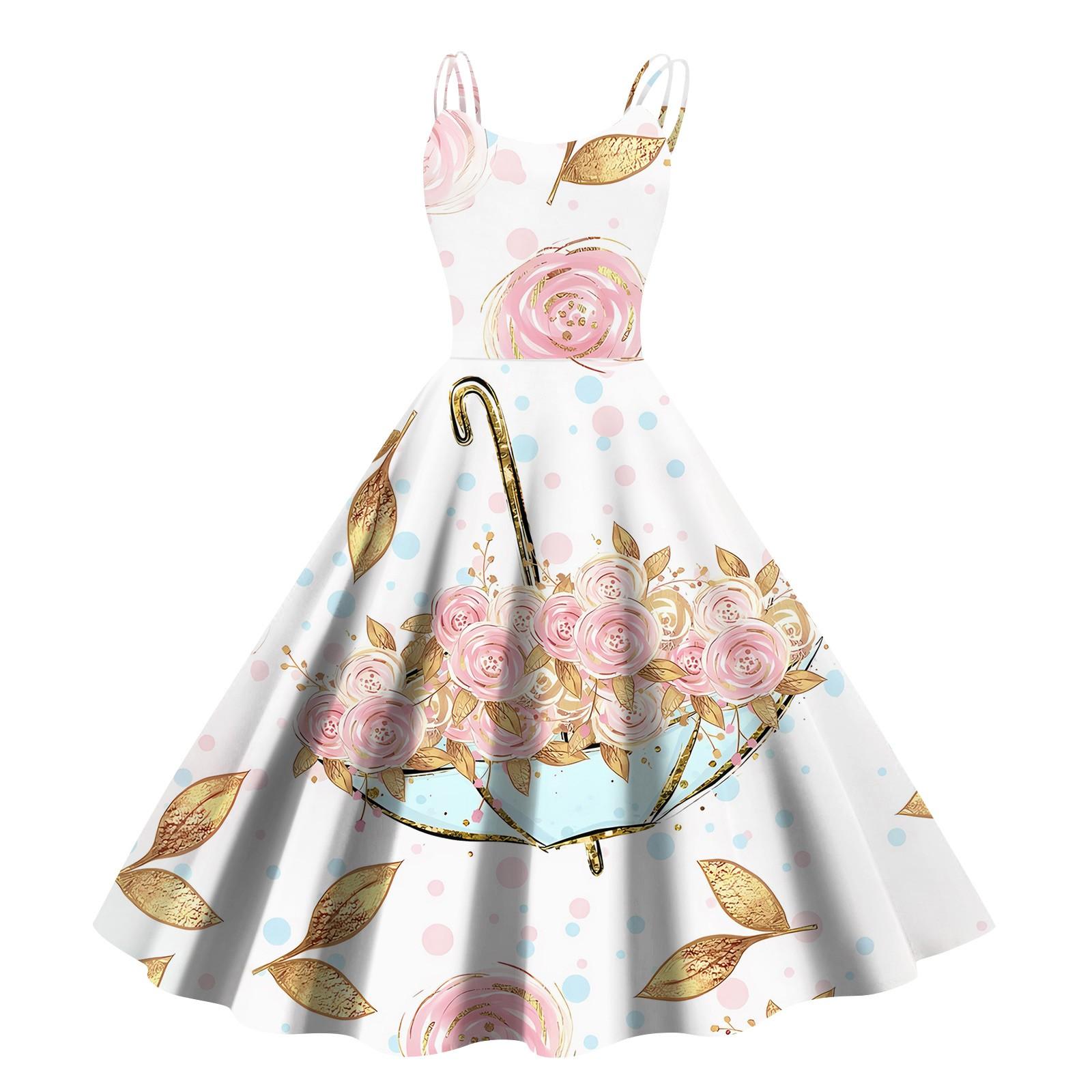 

Рождественская женская повседневная модная юбка с цветочным принтом в стиле панк-ретро с открытыми плечами XXL белый