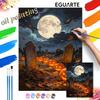 Halloween Oil Painting Digital Painting Pumpkin Moonlight Autumn Handmade Diy Coloring Painting Home Decoration