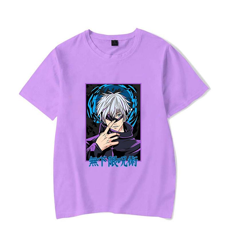 new anime Satoru Gojo T Shirt Women men Casual Personality Round Neck Short Sleeve Fashion T Shirt 10 Colors plus size XXS-4XL