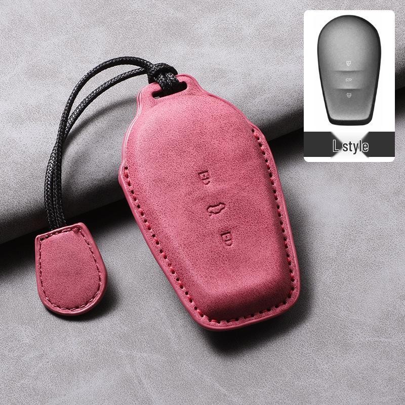 Nissan N7 Key Case Bag for 25 Models - Dongfeng New Energy Vehicle Remote Control Protective Leather Case with Buckle.