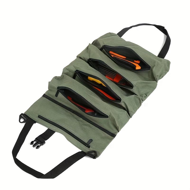 Tool bag, roll up, heavy duty tool organizer for men and women, portable tool organizer mini portable bag for electricians and mechanics.
