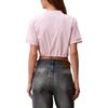 Calvin Klein Short Sleeve Solid Color Round Neck Crop T-Shirt Women tops 47F231G-8Z6