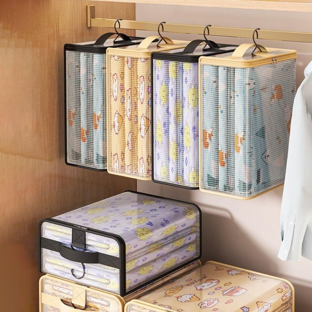 Handheld Shoes Storage Bag Protective Waterproof Sneaker Storage Hanging Bags with Hook Folding Bed Sheet Storage Bag