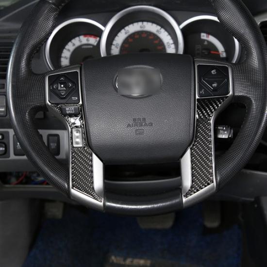 Carbon Fiber Steering Wheel Sticker Trim For Toyota Tacoma 2011-15
