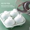 4 Holes Ice Cube Mold Silicone Rose Shape Cold Beverage Chocolate Tray Household Homemade Kitchen DIY Making Mould