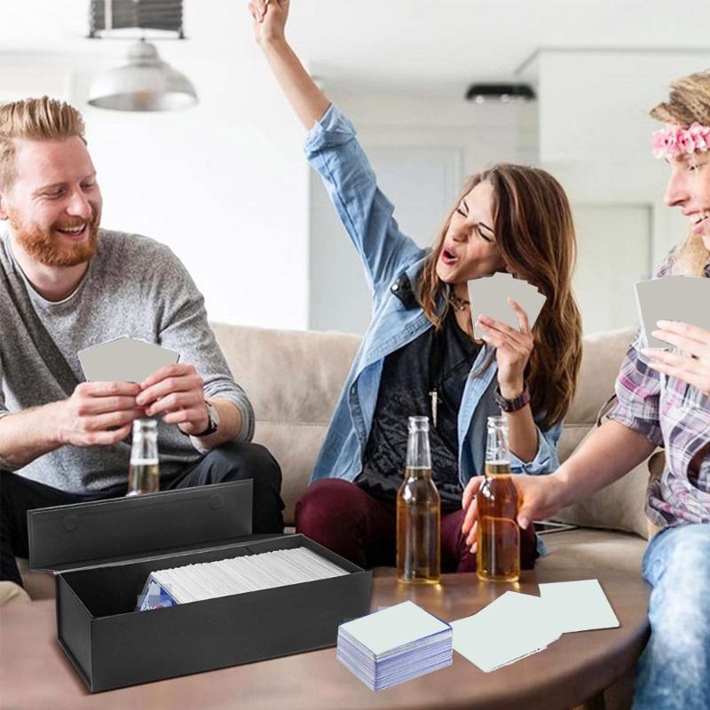 Portable Magnet Lid Sports Card Storage Box Magnetic Closure Trading Card Organizer for Collectors and Enthusiasts