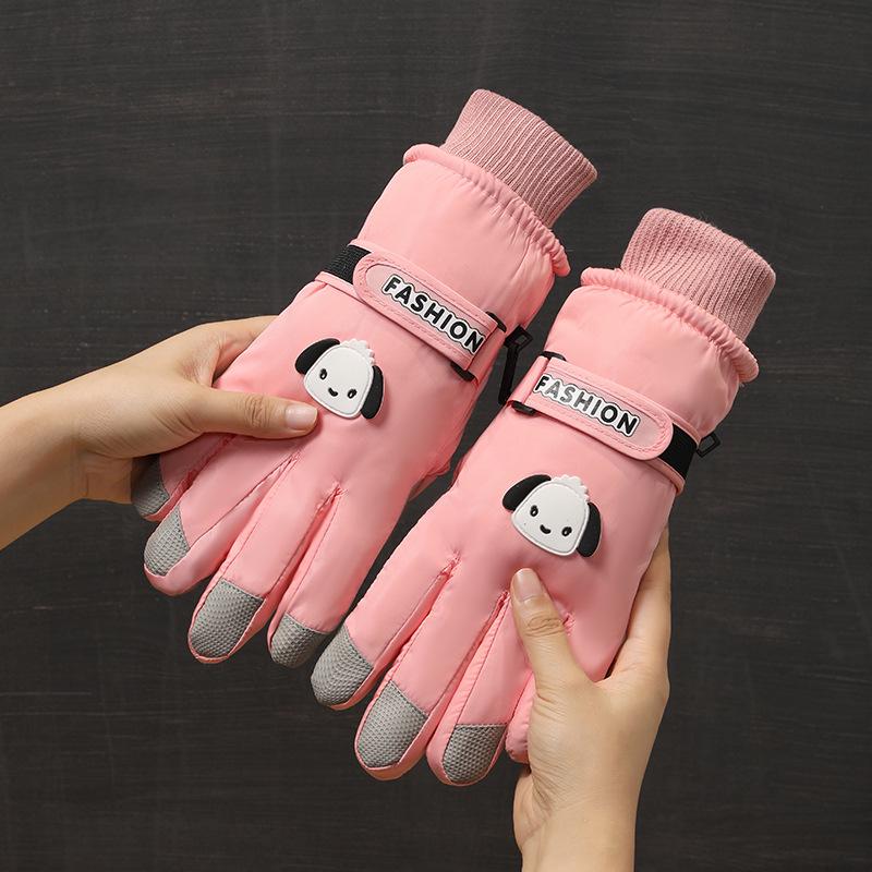 Windproof Waterproof Fleece-Lined Touchscreen Winter Ski Gloves for Kids, Women, Men - Ideal for Outdoor Activities