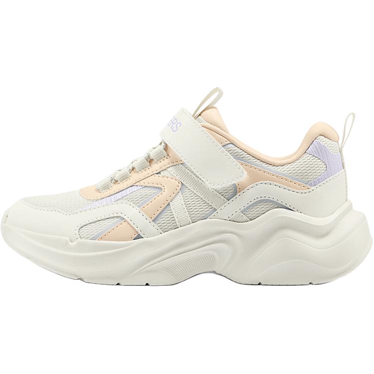 Skechers Girls Comfortable Versatile Fashion Low-Top Casual Shoes Kids sneaker Beige 303691L-OFWT 27.5