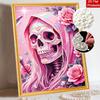 Halloween Pink Floral Pearl Painting Art Full Pearl Handmade Diy Home Decorations