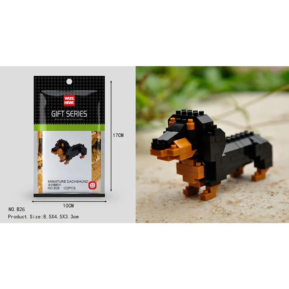 Mini Building Blocks 3D Animal Diamond Model Micro Bricks Dog Cat Bird Moose Wolf Panda Macaw Toys For Children Birthday Gifts