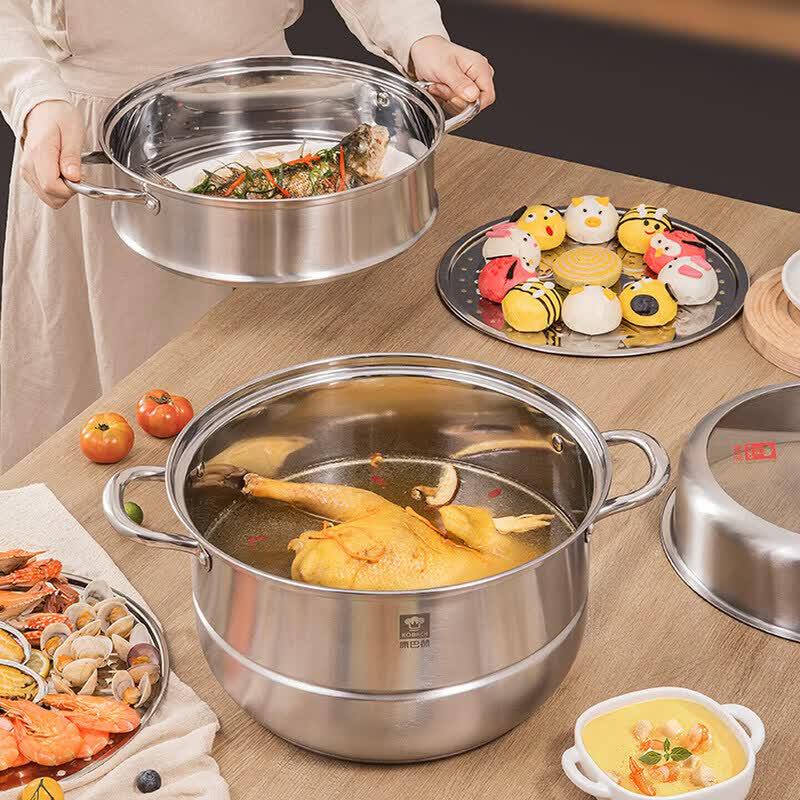 Kobach Stainless Steel 3-Layer Steamer Pot