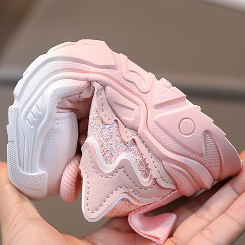 2-8 ani Pantofi sport pentru fete Lungimea piciorului 12-17cm Pantofi copii din piele coreeană Pantofi pentru tată Mov/roz deschis