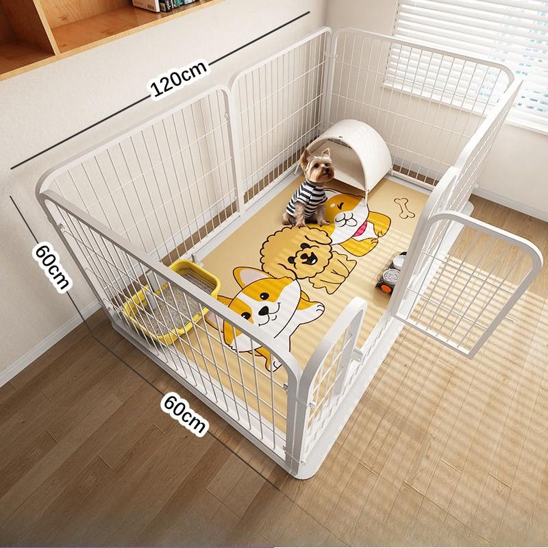 

DIY Teddy Pet Fence Indoor Free Combination Small Medium Cage Dog Enclosure Indoor Isolation Door Pet Playpen Portable Supplies белый