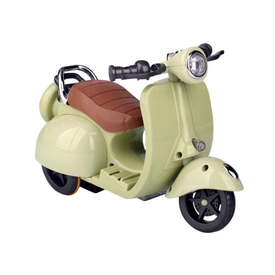 Panenka Skútr Hračka se Světlem a Hudbou Roztomilá Mini Motorka pro Doplňky La Bubu Interaktivní Stolní Dekorace pro Sběratele Panenek