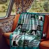 Horse Lover Quilt Design With Floral And Striped Patterns Blanketcustomizable With Your Namecomfortable And Stylish Perfect For Travel Beds Chairs