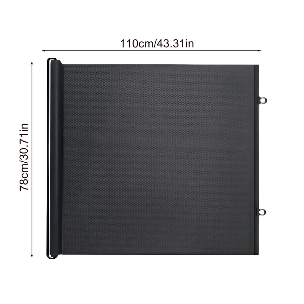 

Automatic Retractable Pet Mesh Gate Indoor Stairway & Corridors Safety Net For Dogs & Cats No Drilling Protective Barrier