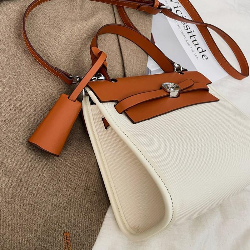 Retro lekki i znajomy kontrastowe kolory niszowe dojazdowe damskie torby nowe wysokiej klasy przenośne listonoszki wszechstronne torby