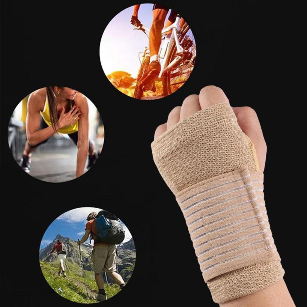 1 Pair Elastic Wrist Support Carpal Tunnel Wrist Support Adjustable Compression Strap Wrist Support Suitable For Carpal Tunnel Tendonitis Wrist