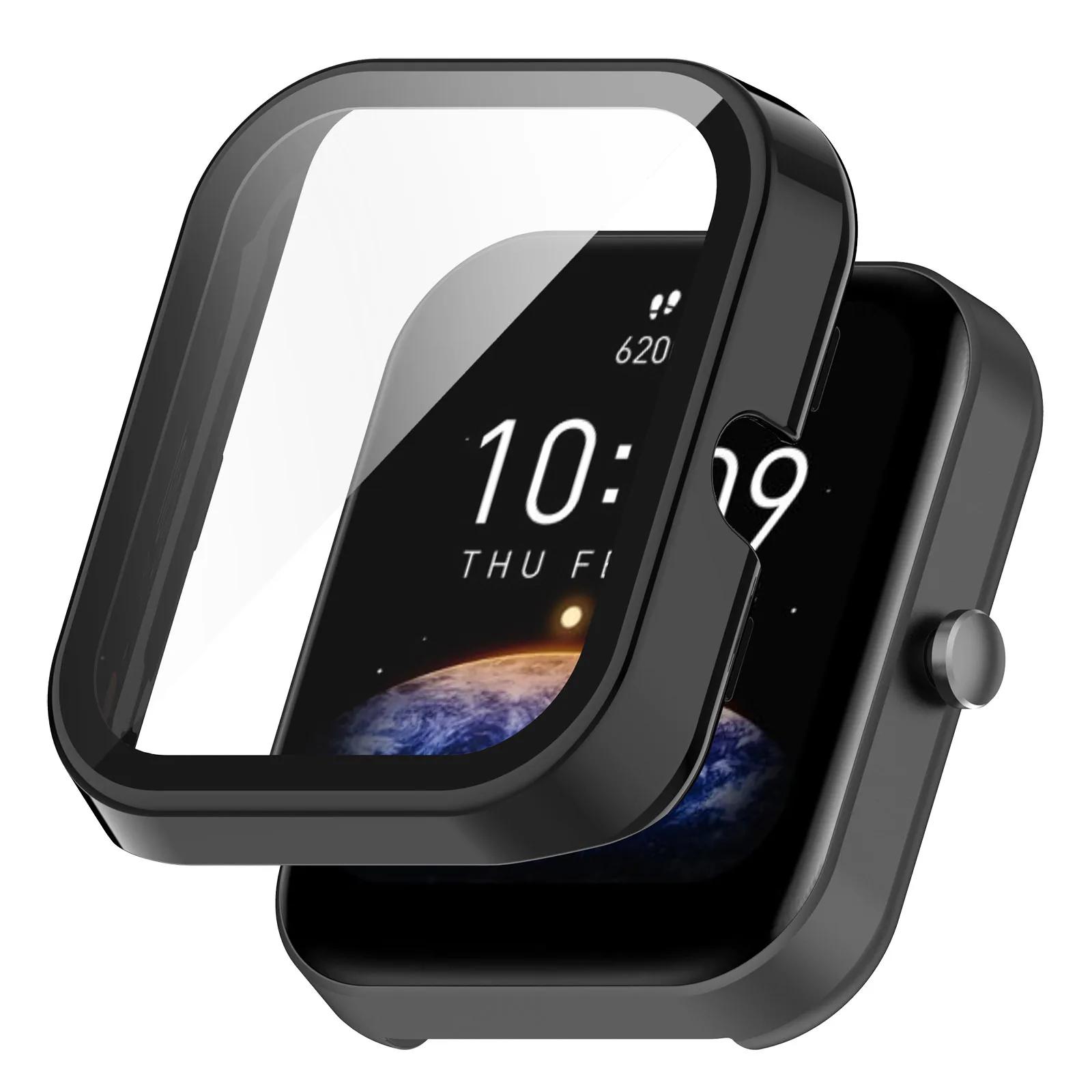 

For Amazfit Bip 3 Bip3 Pro Screen Protector Case Cover Smart Watch Protective Cover Bumper Shell Protection Frame Case Capa For Amazfit Bip 3Pro чорний