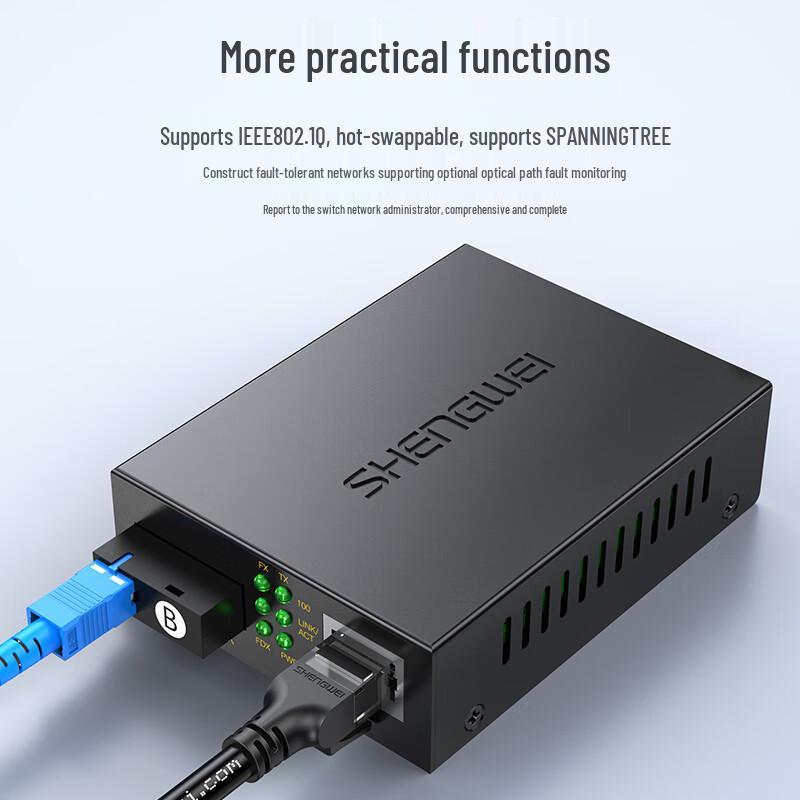 Shengwei XFC711AB 100M Single Fiber Optic Transceiver Pair