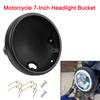 Motorcycle Headlight 7-Inch Retro Bracket LED Headlight Shell Modified Headlight Base Round Headlight Housing Mount Cover