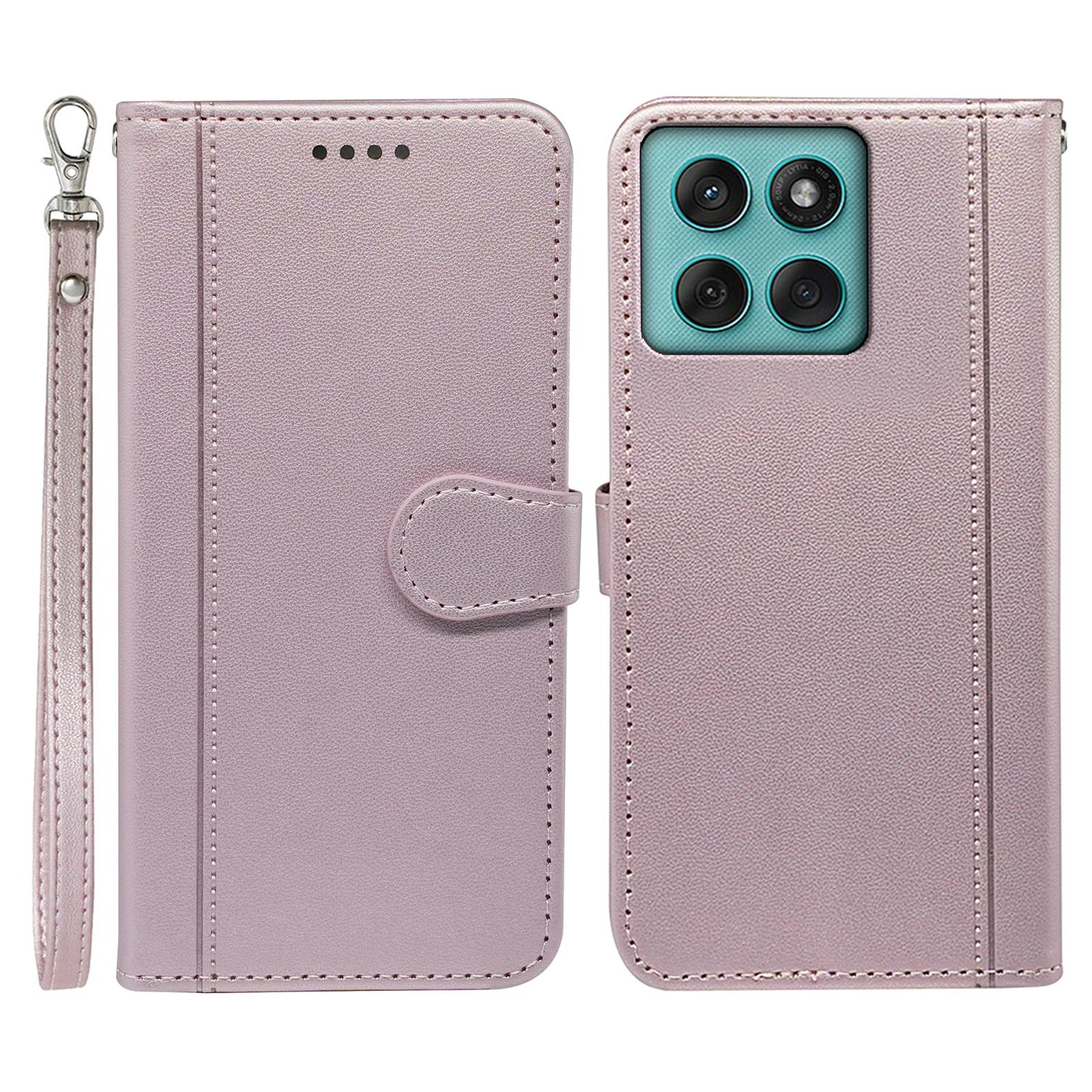 

For Motorola Edge 60 Fusion 5G Wallet Case Magnetic Snap Leather Phone Cover with Strap D