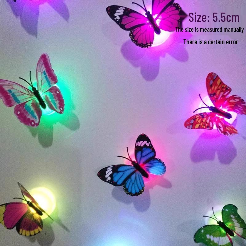 Luminous 3D Butterfly Wall Stickers: Glowing Decoration for Christmas Scenes and Bedrooms