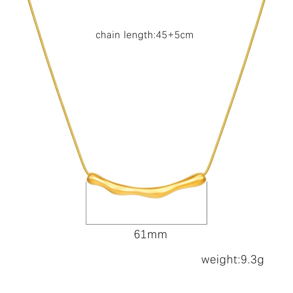 LT-MS-641A High-End Korean-Style Fashion Pendant Necklace for Women Versatile Irregular Pleated Design Autumn Winter New Niche