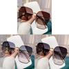 Fashion Geometric Women Sun Glasses With Gradient Pink Lenses And Uv400 Protection For Outdoor Activities