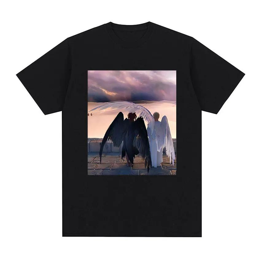 Klasické tričko Good Omens Vintage Graphic Tričko Dámská móda Vysoce kvalitní trička Unisex Ležérní Tričko nadměrné velikosti Streetwear