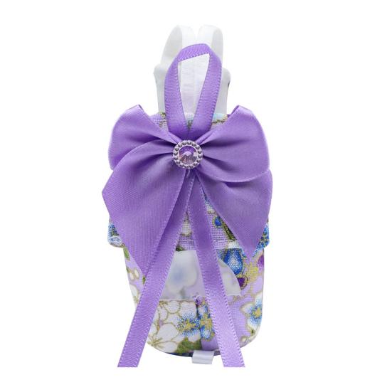 Parrot Suit with Large Bowtie Breathable Printed Colourful Bird Flight Clothes Washable Dird Diaper with Elastic Strap for Parrot Pigeon