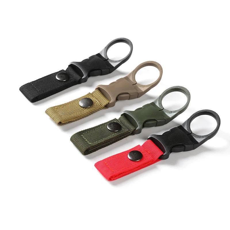 1/2/4PCS Webbing Buckle Hook Water Bottle Holder Clip Outdoor Military Nylon EDC Climb Carabiner Belt Backpack Hanger Camp Tools